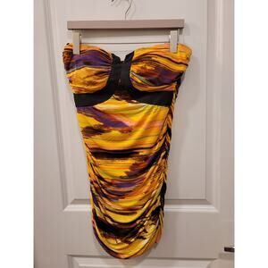 Rampage Y2K Yellow Strapless Dress